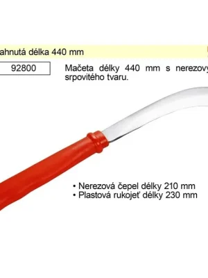 Mačeta zahnutá délka 440 mm