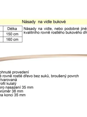 Násada na vidle 160 cm buková
