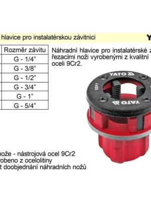 Náhraddní hlavice 1" pro instalatérskou závitnici