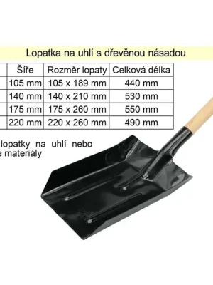 Lopatka na uhlí šíře 220 mm