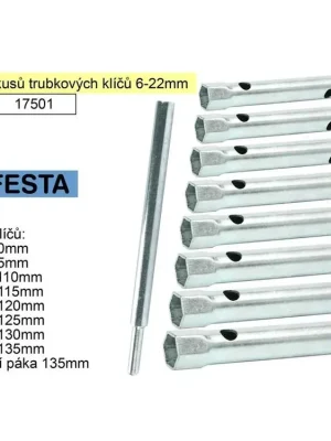 Klíče  trubkové 6-22mm  Festa 17501 sada 8 kusů