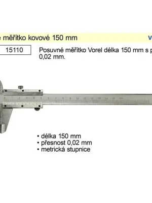 Posuvné měřítko kovové 150mm