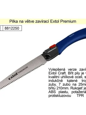 Pilka na větve zavírací 210mm Extol Premium