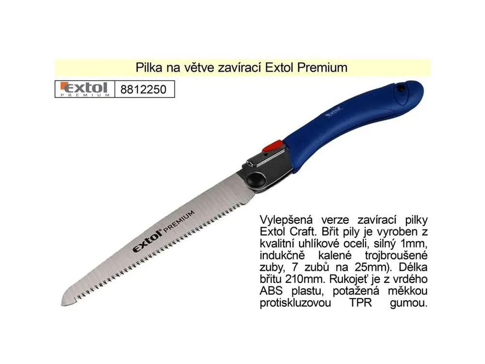 Pilka na větve zavírací 210mm Extol Premium