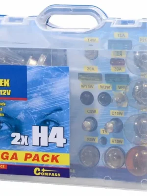 Žárovky 12V servisní box MEGA H4+H4+pojistky