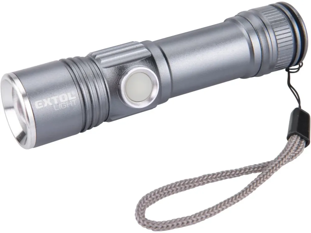 EXTOL LIGHT svítilna 280lm, zoom, USB nabíjení, XPE LED 43141