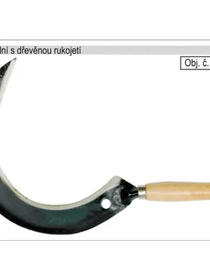 Srp zahradní s dřevěnou rukojetí