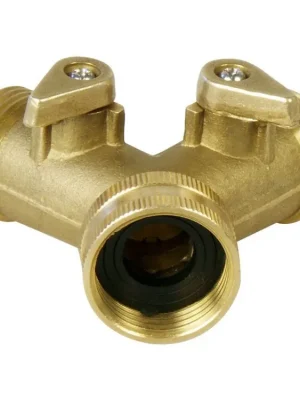 rozdvojka s ventilem, 3/4", MOSAZ, EXTOL PREMIUM