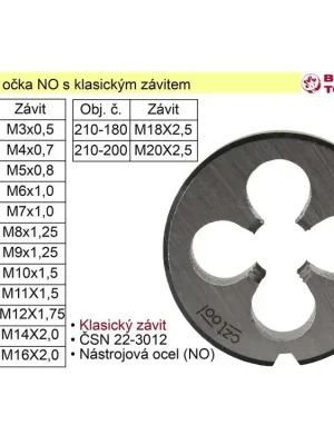Závitové očko M8 HSS klasický závit