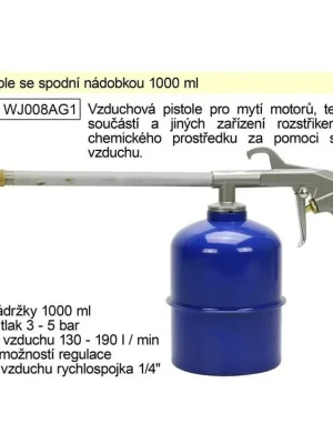 Mycí vzduchová pistole s nádobkou 900ml Magg