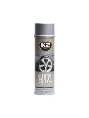 K2 SILVER LACQUER FOR WHEELS RALLY 500 ml - stříbrný lak na kola