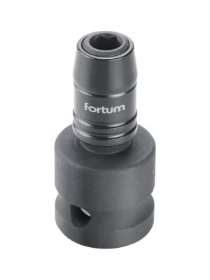 FORTUM rázový adaptér 1/2"čtyřhran na hroty 1/4", CrMoV