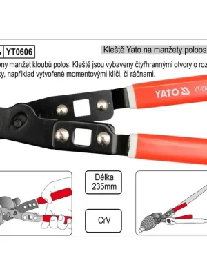 YATO Kleště na manžety poloos YT-0606