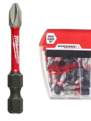 MILWAUKEE Shockwave bit křížový PH2x50mm 1/4 Impact Duty - 10ks