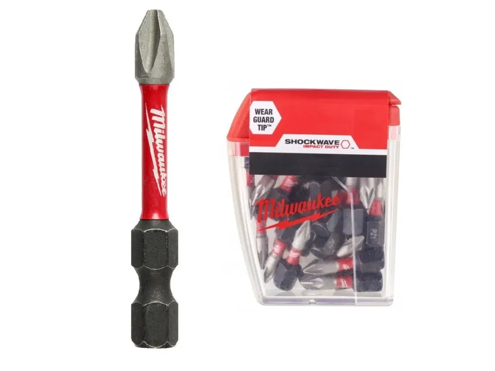 MILWAUKEE Shockwave bit křížový PH2x50mm 1/4 Impact Duty - 10ks