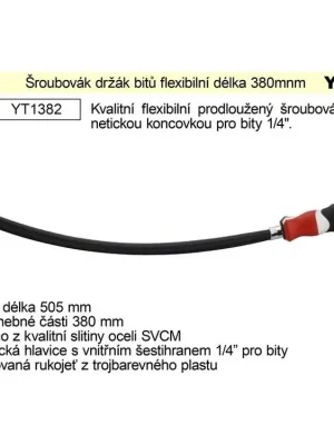 Šroubovák držák bitů flexibilní 380mnm Yato