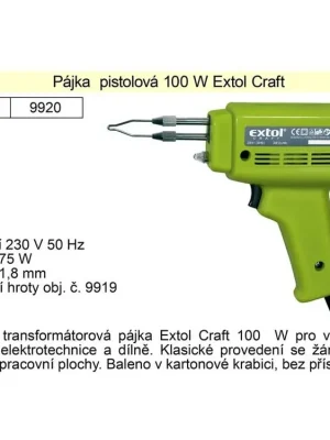 Pájka pistolová 100 W Extol Craft