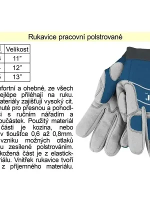 Pracovní rukavice pro mechaniky Extol Premium polstrované vel. 13"