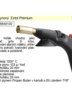 Hořák plynový Extol Premium pro kartuše se závitem
