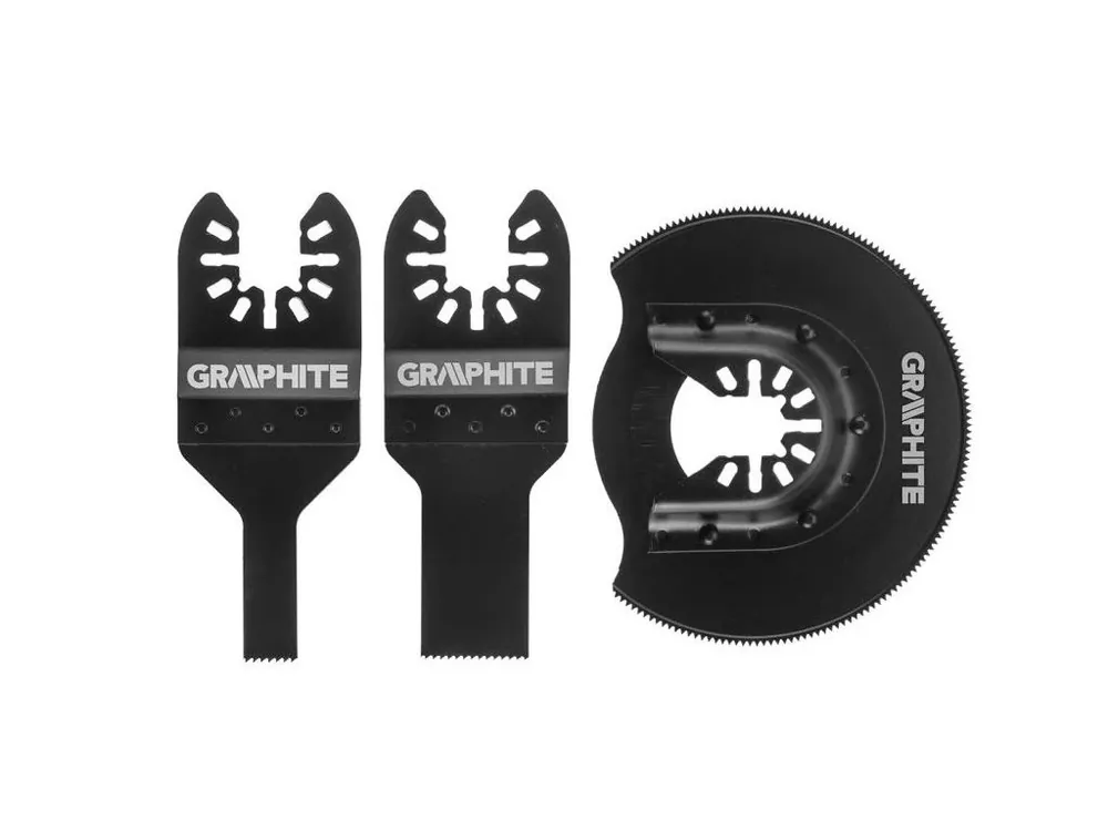 GRAPHITE Sada pilových listů na kov pro oscilační brusky, 3ks