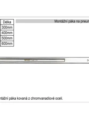 Montážní páka YATO délka 600mm