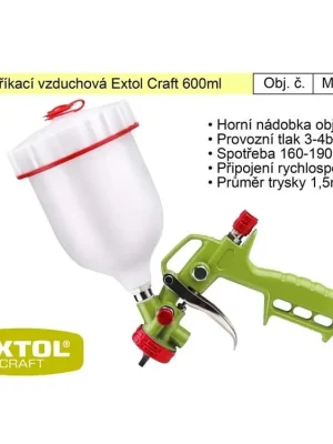 Pistole stříkací vzduchová Extol Craft 99314 objem 600ml
