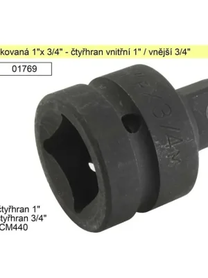 Redukce kovaná 1"x 3/4" - čtyřhran vnitřní 1" / vnější 3/4"
