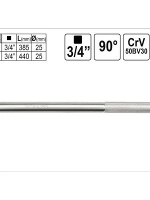 Páka trhák zahnutý 90° 3/4" délka 370mm