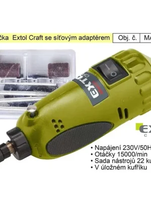 Minivrtačka Extol Craft 404121 se síťovým adaptérem