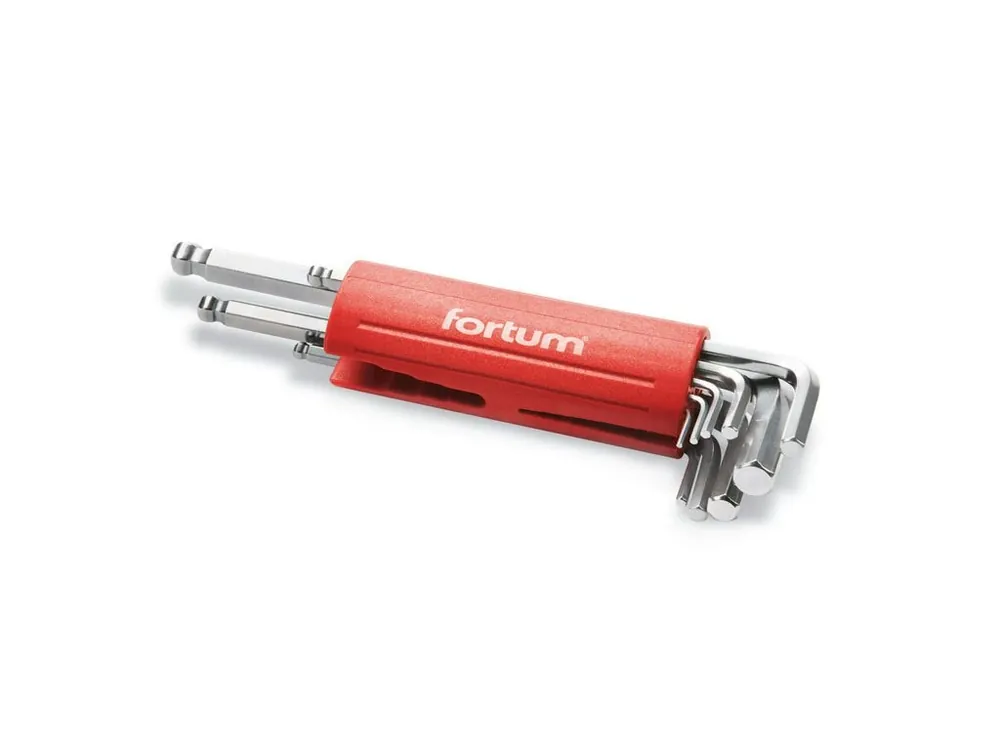 L-klíče imbus, sada 9ks, 1,5-2-2,5-3-4-5-6-8-10mm, S2, FORTUM