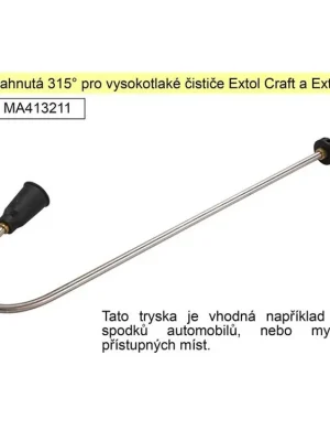Tryska zahnutá 315° pro vysokotlaké čističe Extol
