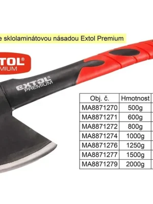 Sekera 1250g se sklolaminátovou násadou Extol Premium 8871276
