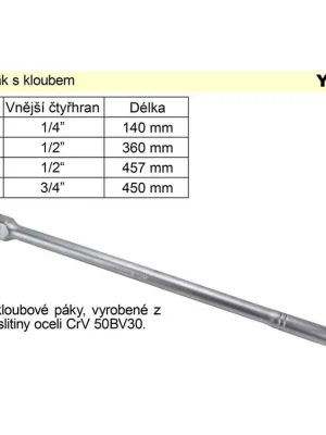 Páka trhák s kloubem 3/4" délka  450mm