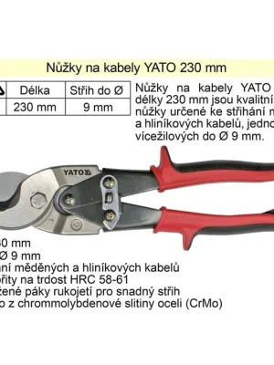 Nůžky na kabely Yato 230 mm