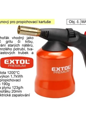 Hořák plynový Extol Premium pro propichovací kartuše