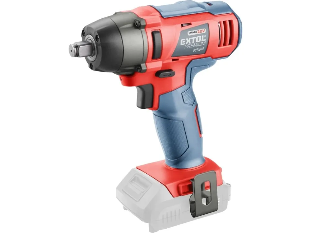 EXTOL PREMIUM utahovák rázový 1/2" aku SHARE20V, 180Nm, 20V Li-ion bez baterie a nabíječky