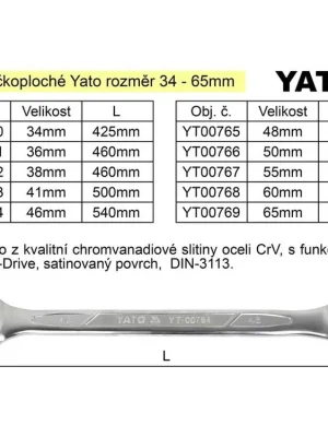 YATO Očkoplochý klíč 48mm CrV