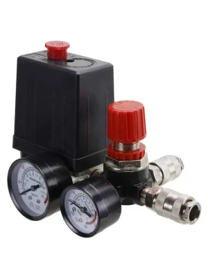 SILVER Tlakový spínač na kompresor 230V, s regulátorem, 2 výstupy
