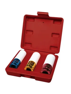 hlavice nástrčné rázové, sada 3ks, 1/2“, 17-19-21mm, L 86mm, L 86mm, CrMoV, FORTUM