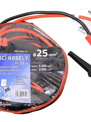 Startovací kabely 25 délka 3,5m TÜV/GS DIN72553