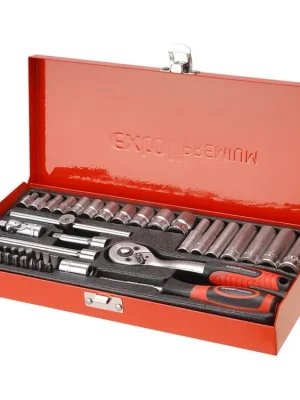 hlavice nástrčné, sada 45ks, 1/4", CrV, EXTOL PREMIUM
