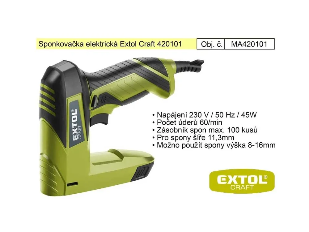 Sponkovačka elektrická Extol Craft 420101 45W