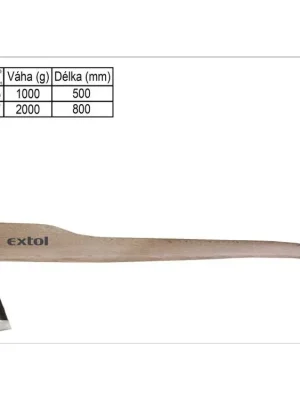 Sekera štípací klínová EXTOL PREMIUM s bukovou násadou 2000g
