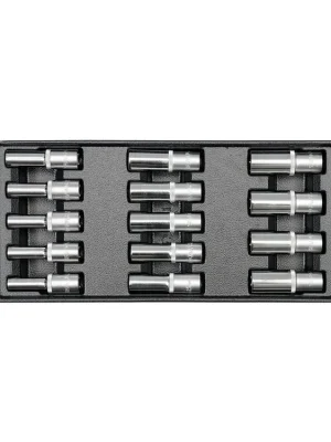 Vložka do zásuvky YT-5539, nástrčné klíče prodloužené,1/2“, 8 - 21 mm, sada 14 kusů, Yato