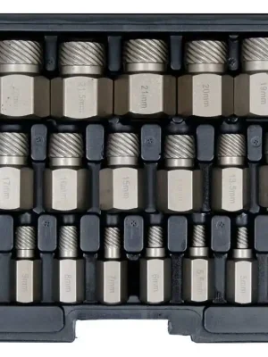 YATO Ořechy sada vytahováků stržených šroubů, inbus, torx, spline atd. 25 ks