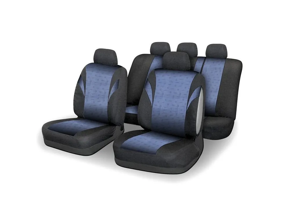 Potahy sedadel sada 9ks POLY modré AIRBAG