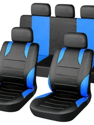 Potahy sedadel sada 9ks SPORT modré AIRBAG