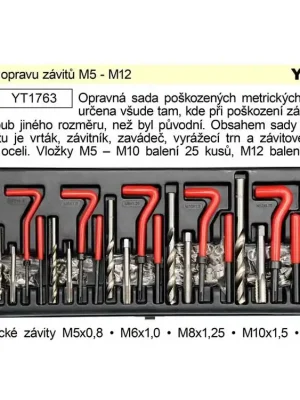 YATO Sada pro opravu závitů M5 - M12 YT-1763