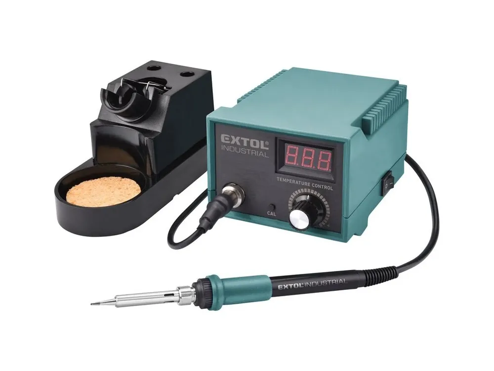 EXTOL INDUSTRIAL stanice pájecí s LCD a elektronickou regulací teploty a kalibrací 8794520