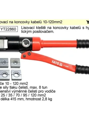 Kleště lisovací na koncovky kabelů 10-120mm2